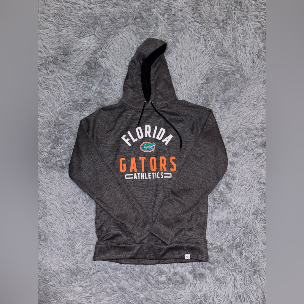 Fanatics Florida Gators Mens Gray Hoodie With Pockets Drawstring Size Small